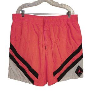 Air Jordan | Men's Retro Pink and Black Colorblock Legacy Swim Shorts (Size 3XL)